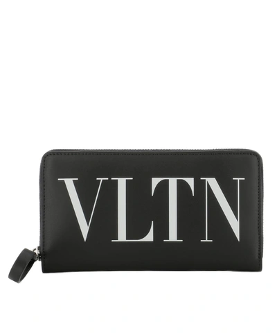 Shop Valentino Black Leather Wallet