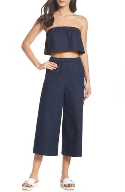 Shop Ali & Jay Ocean Breeze Two-piece Chambray Jumpsuit In Denim