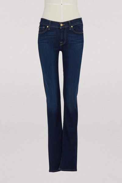 Shop 7 For All Mankind Mid-rised Roxanne Jeans In Bair Rinsed Indigo