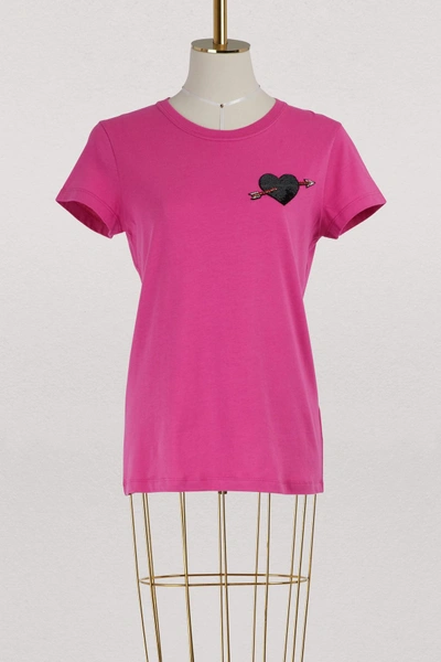 Shop Valentino Heart T-shirt In Pink