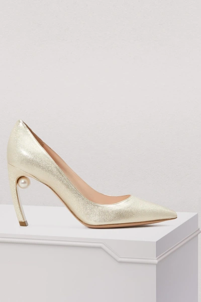 Shop Nicholas Kirkwood Mira Pearl Pumps In Light Gold