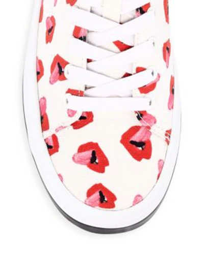 Shop Alice And Olivia Donald Robertson Collaboration Ezra Canvas Sneakers In White