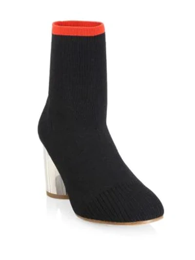 Shop Proenza Schouler Knitted Sock Booties In Black