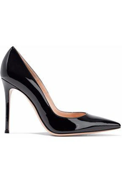 Gianvito Rossi Ellipsis Patent-leather Pumps In Black