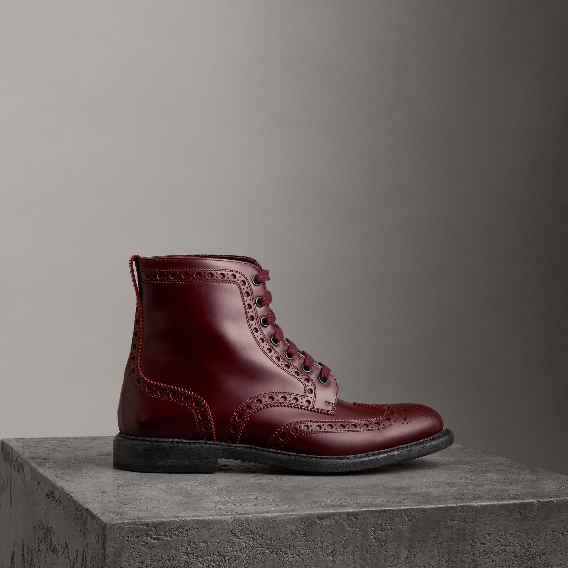 burberry boots red