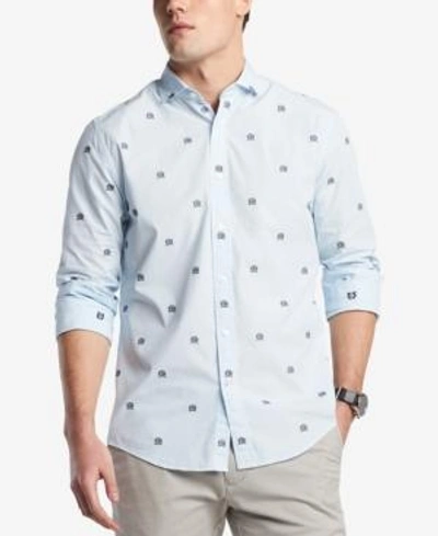 Shop Tommy Hilfiger Men's Baldwin Shirt, Created For Macy's In Sky Blue