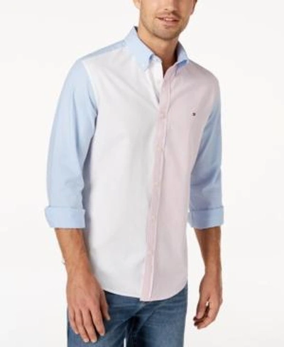 Shop Tommy Hilfiger Men's City Colorblocked Shirt, Created For Macy's In Multi