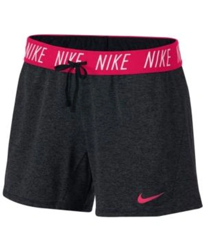 Shop Nike Dri-fit Training Shorts In Black/rush Pink