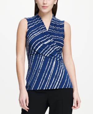 dkny sleeveless ruched top