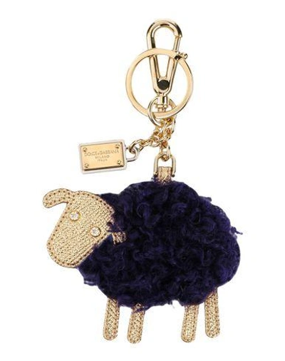 Shop Dolce & Gabbana Key Rings In Dark Purple