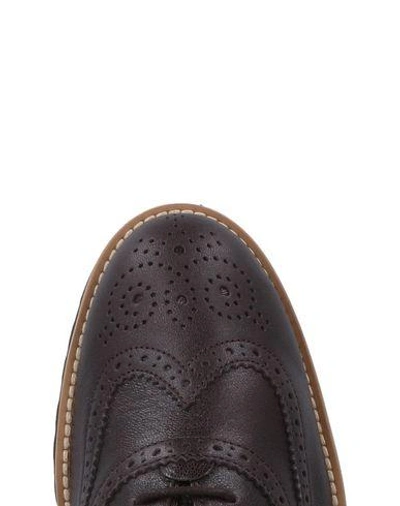 Shop Hogan Laced Shoes In Dark Brown