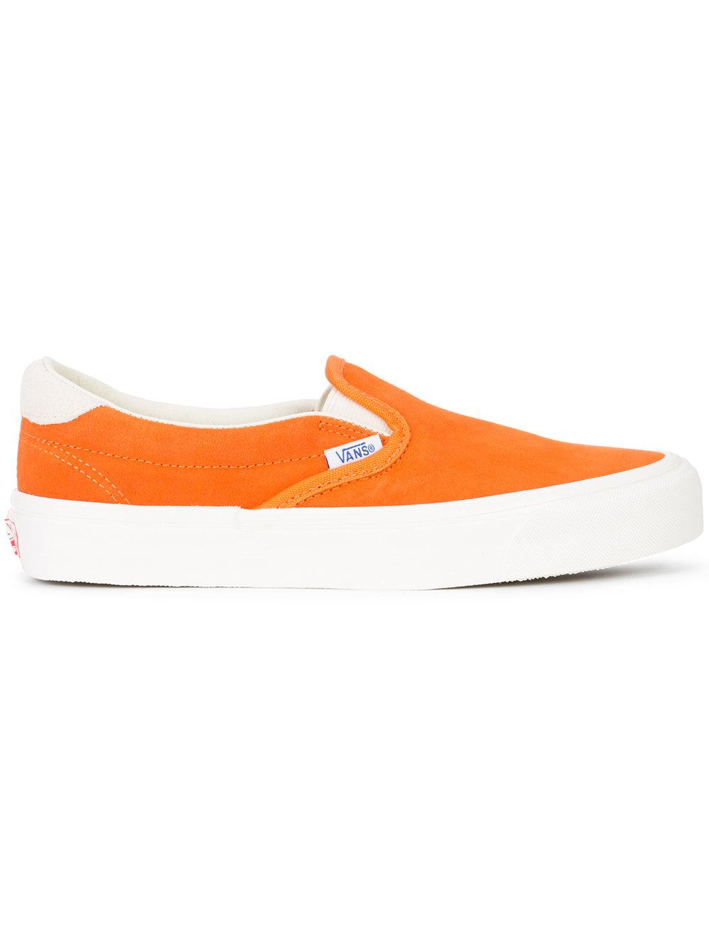 low top orange vans
