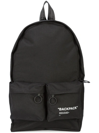 Shop Off-white Logo Backpack - Black