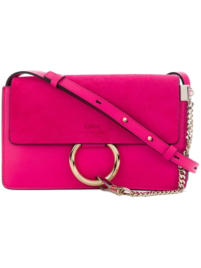 Shop Chloé Faye Small Shoulder Bag - Pink