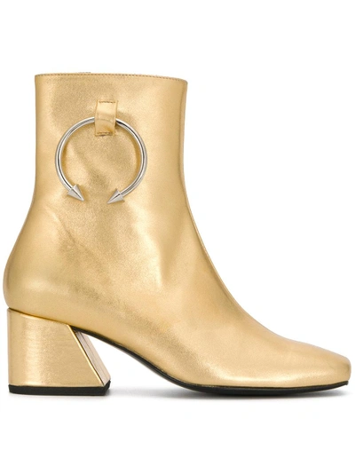 Shop Dorateymur Buckled Ankle Boots In Metallic