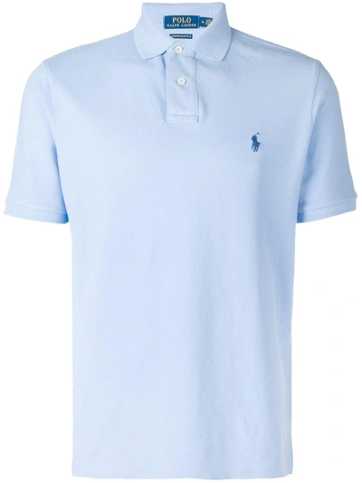 Shop Polo Ralph Lauren Custom Slim-fit Polo Shirt  In Blue