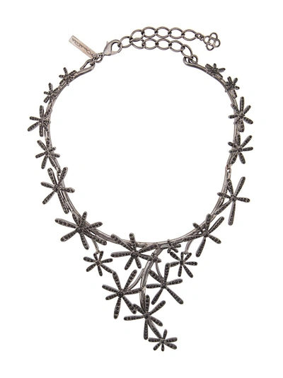 Shop Oscar De La Renta Daisy Collar Necklace In Metallic