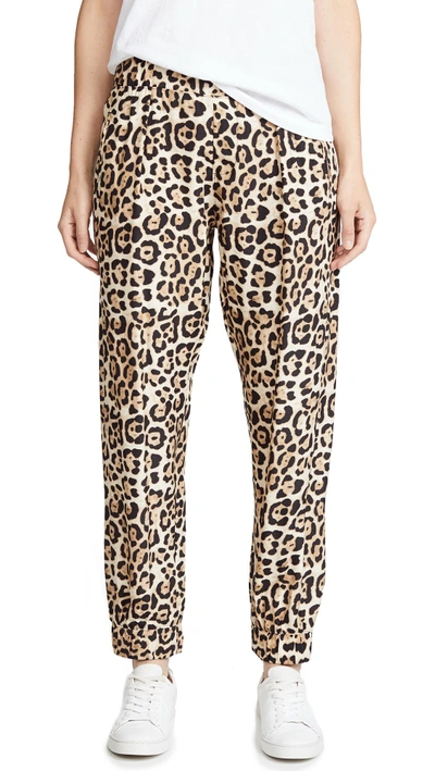 Shop Atm Anthony Thomas Melillo Leopard Print Silk Pants