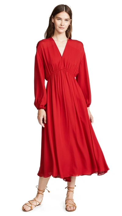 Shop Elizabeth And James Norma Dress In Bright Red