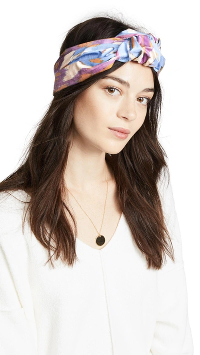 Shop Jennifer Behr Marin Headband In Orchid Ikat