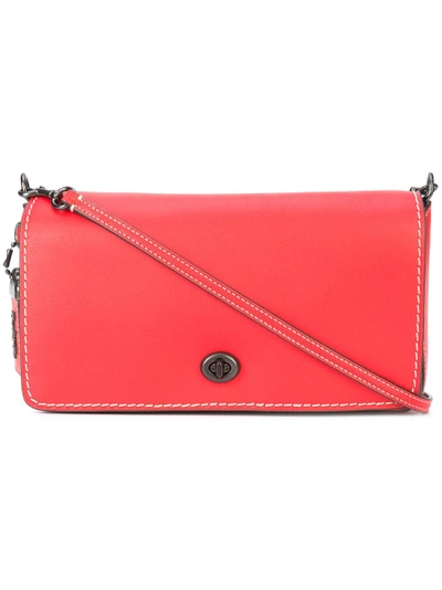 Shop Coach Dinky Crossbody Bag In Red