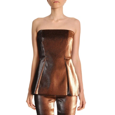 Shop Roberto Cavalli Top Top Women  In Soil Brown