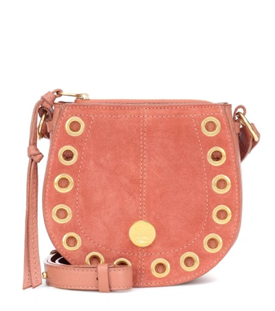 Shop See By Chloé Small Kriss Hobo Suede Shoulder Bag In Pink