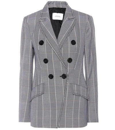 Shop Dorothee Schumacher Sophisticated Punk Checked Blazer In Black