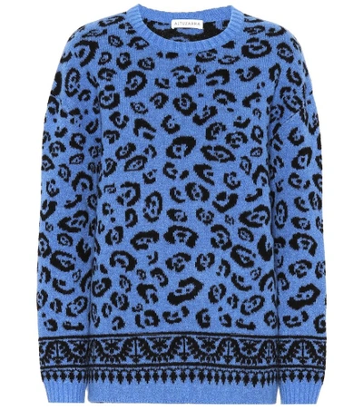 Shop Altuzarra Casablanca Wool-blend Sweater In Blue