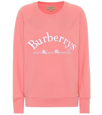 Shop Burberry Battarni Archive Cotton Sweatshirt In Pink