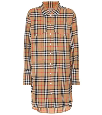 Shop Burberry Redwing Vintage Check Cotton Shirt In Beige