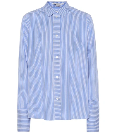 Shop Stella Mccartney Striped Cotton Shirt In Blue