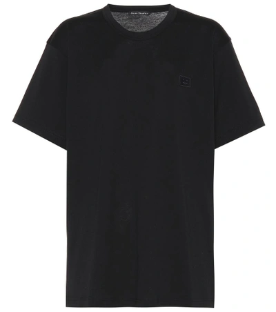 Shop Acne Studios Face Cotton T-shirt In Black