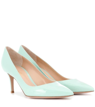 Shop Gianvito Rossi Exclusive To Mytheresa.com - Gianvito 70 Leather Pumps In Blue