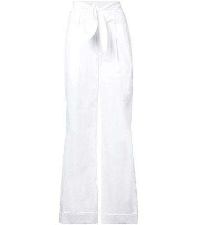 Shop Alexander Wang White Pleat Front Trousers