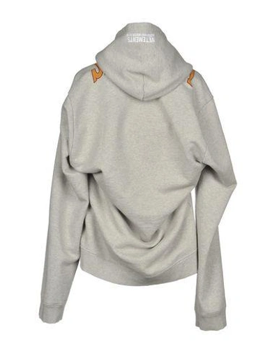 Shop Vetements Hooded Sweatshirt In Light Grey