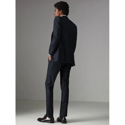 Shop Burberry Slim Fit Birdseye Wool Suit In Navy