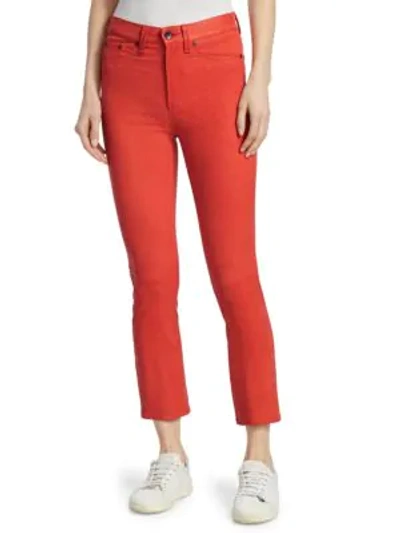 Shop Rag & Bone Hana Skinny Pants In Red