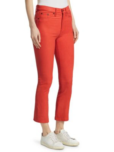 Shop Rag & Bone Hana Skinny Pants In Red