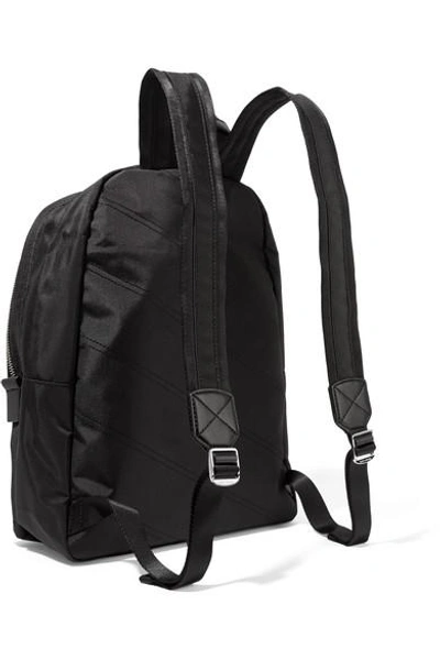 Shop Marc Jacobs Rubber-appliquéd Leather-trimmed Shell Backpack In Black