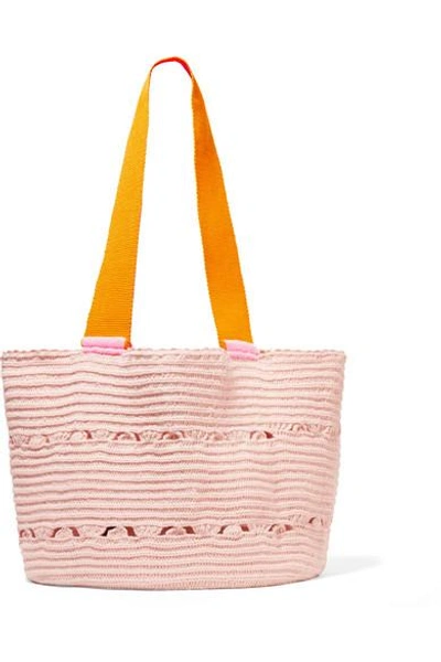Shop Sophie Anderson Hoya Woven Tote In Blush