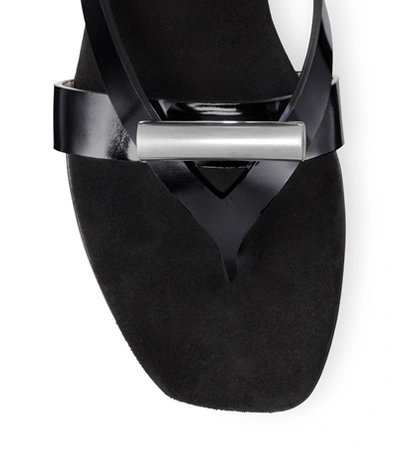 Shop Stuart Weitzman The Arro Sandal In Gunmetal Specchio