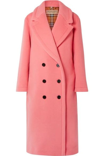Nodig uit rijm dividend Burberry Walsingham Double Breasted Virgin Wool Cashmere Blend Coat In Pink  & Purple | ModeSens