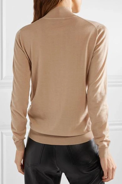 Shop Tom Ford Cashmere And Silk-blend Turtleneck Sweater In Beige