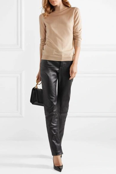Shop Tom Ford Cashmere And Silk-blend Turtleneck Sweater In Beige