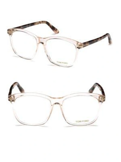 Shop Tom Ford 54mm Blue Block Square Eyeglasses In Shiny Pink