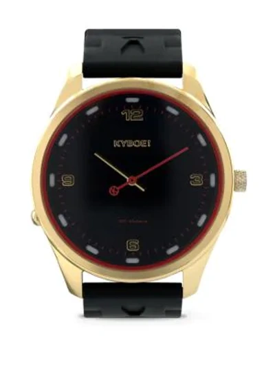 Shop Kyboe! Evolve Series Stainless Steel Strap Watch In Black Gold