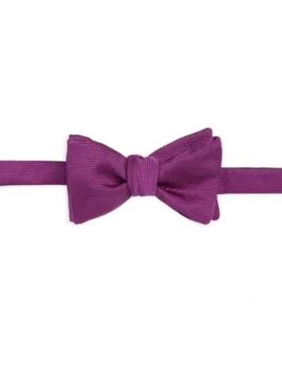 Shop Eton Grosgrain Silk Bow Tie In Magenta