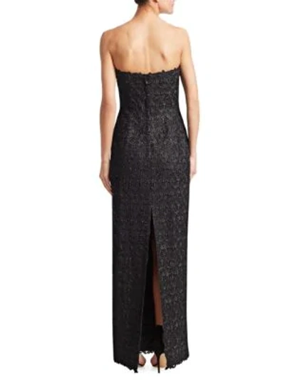 Shop Helen Morley Roma Beaded Lace Column Gown In Black