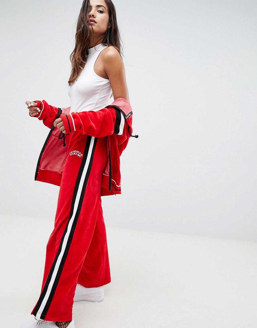 puma tape wide leg track pants